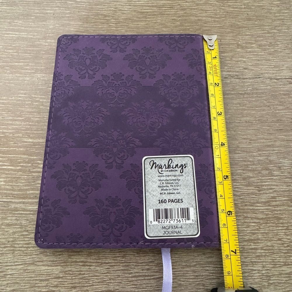 Purple Design Leather Bound Journal Notebook - Picture 2 of 3